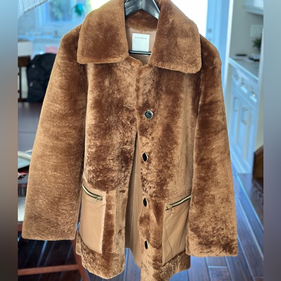 Sandro Paris fur / lamb skin coat (brand new) - Picture 2 of 6